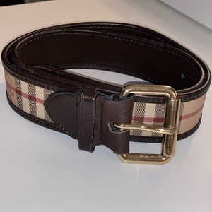 Authentic Burberry Vintage Check Belt